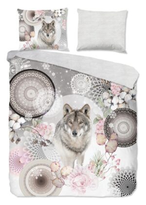 HIP dekbedovertrek Isaci - Grijs - 200 x 220 cm - 100% katoen