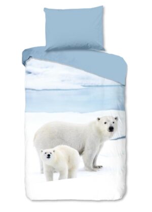 Good Morning dekbedovertrek Care - Blauw - 140 x 200 cm - 100% katoen