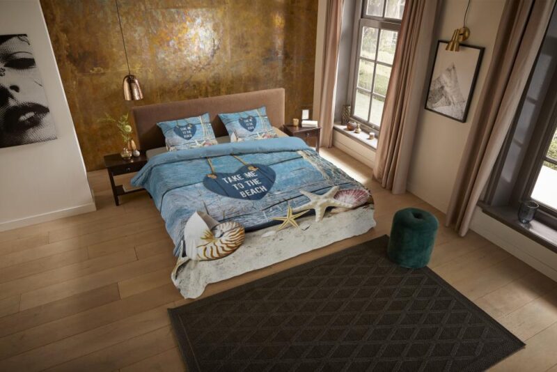 100% Polyester dekbedset Beach van Pure in 200 x 220 cm