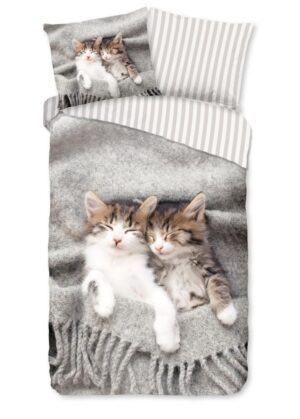 Pure dekbedovertrek Snooze - Grijs - 140 x 220 cm - 100% Polyester