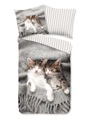 Pure dekbedovertrek Snooze - Grijs - 135 x 200 cm - 100% Polyester