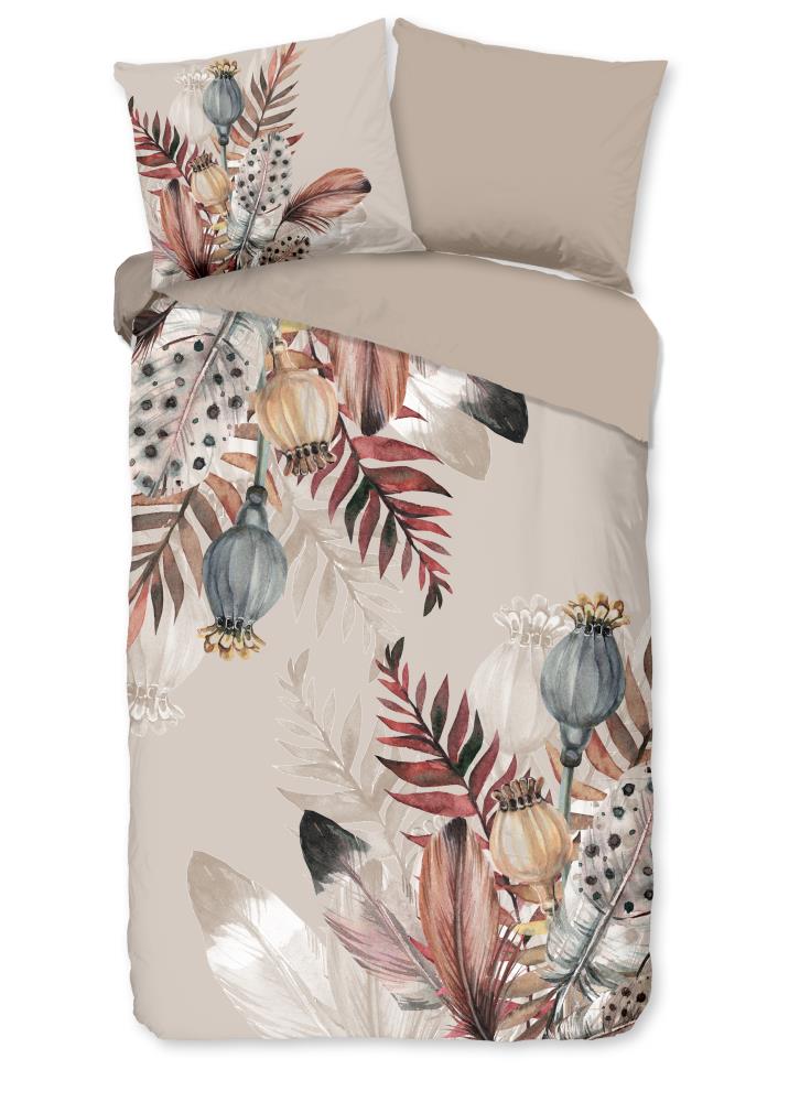 Pure dekbedovertrek Famm - Bruin - 140 x 220 cm - 100% Polyester