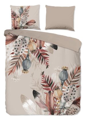Pure dekbedovertrek Famm - Bruin - 200 x 220 cm - 100% Polyester