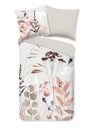 Good Morning dekbedovertrek Moya - Grijs - 155 x 220 cm - 100% katoen