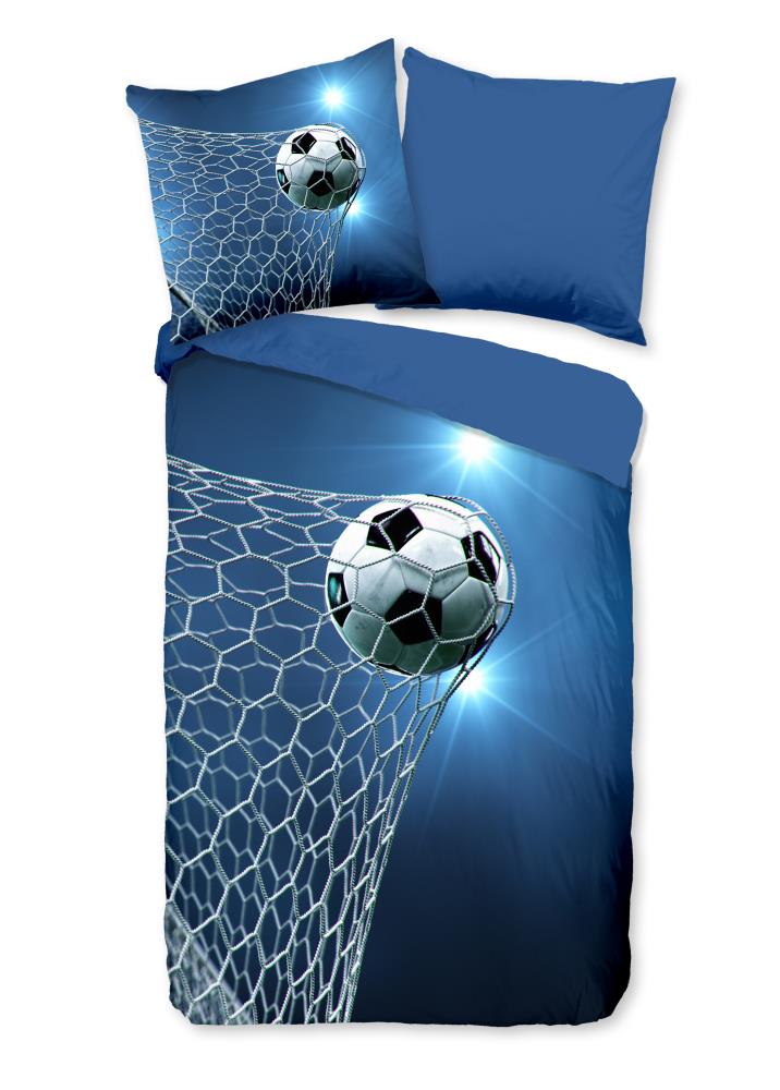 Pure dekbedovertrek Fans - Blauw - 135 x 200 cm - 100% Polyester