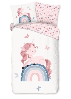 Good Morning dekbedovertrek Fiby - Wit - 140 x 200/220 cm - 100% katoen