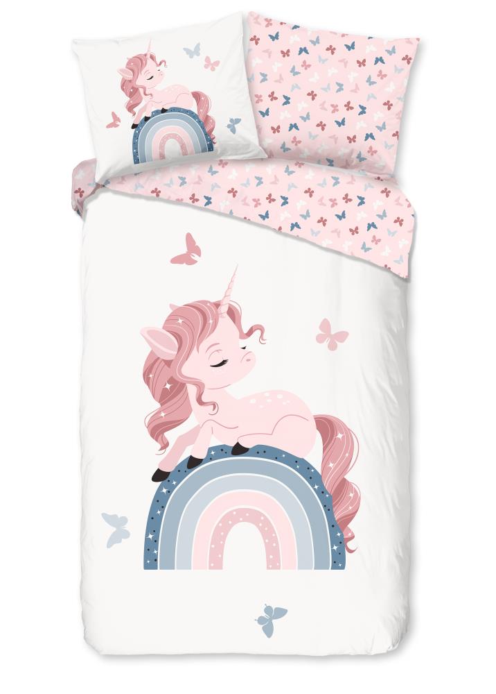 Good Morning dekbedovertrek Fiby - Wit - 140 x 200/220 cm - 100% katoen