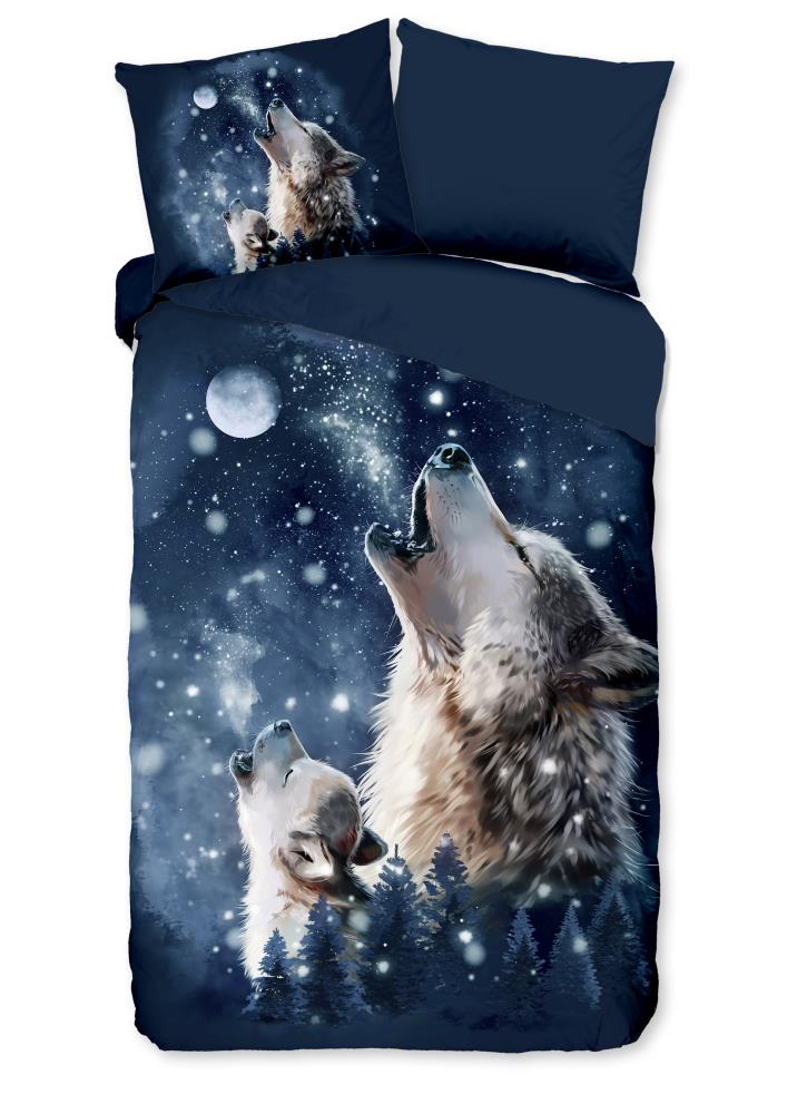 Pure dekbedovertrek Moon - Blauw - 140 x 220 cm - 100% Polyester