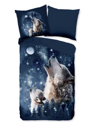 Pure dekbedovertrek Moon - Blauw - 135 x 200 cm - 100% Polyester