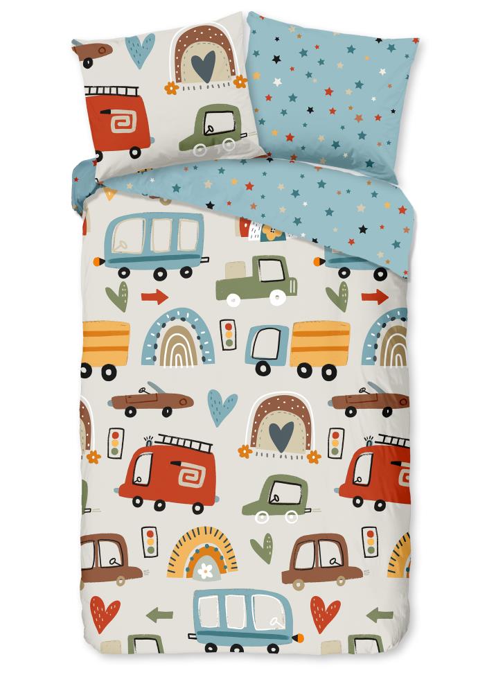 Move overtrek van Good Morning, 135 x 200 cm, kussensloop 80 x 80 cm