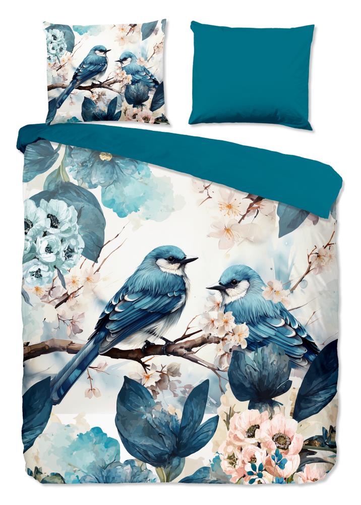 Pure dekbedovertrek Zari - Blauw - 240 x 220 cm - 100% Polyester