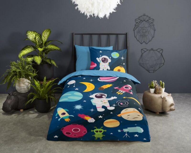 100% Polyester dekbedset Planets van Pure in 140 x 220 cm