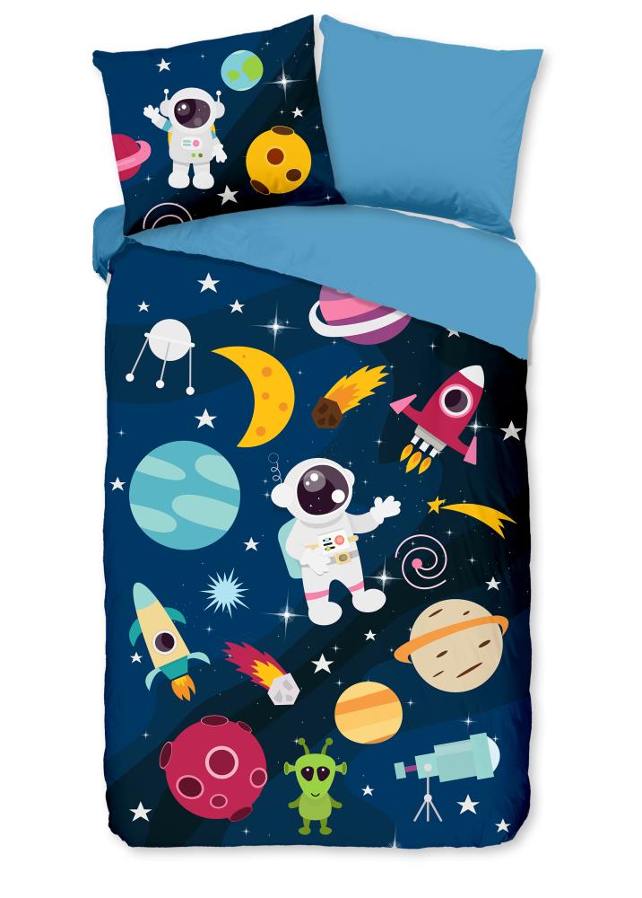 Pure dekbedovertrek Planets - Multicolor - 140 x 220 cm - 100% Polyester