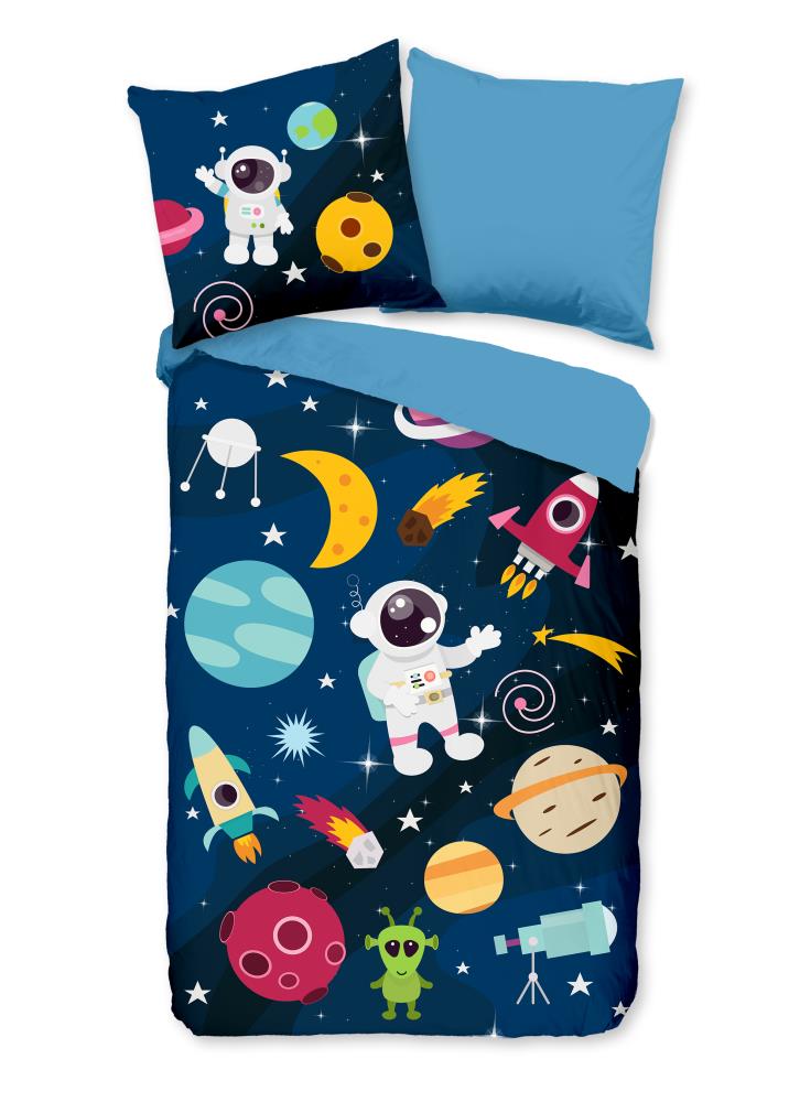 Pure dekbedovertrek Planets - Multicolor - 135 x 200 cm - 100% Polyester