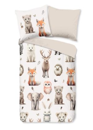 Good Morning dekbedovertrek Sven - Wit - 135 x 200 cm - 100% katoen