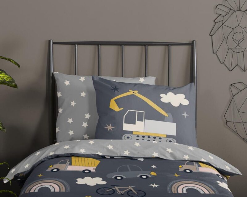 Beddengoed Rush 140 x 220 cm van Good Morning, Grijs
