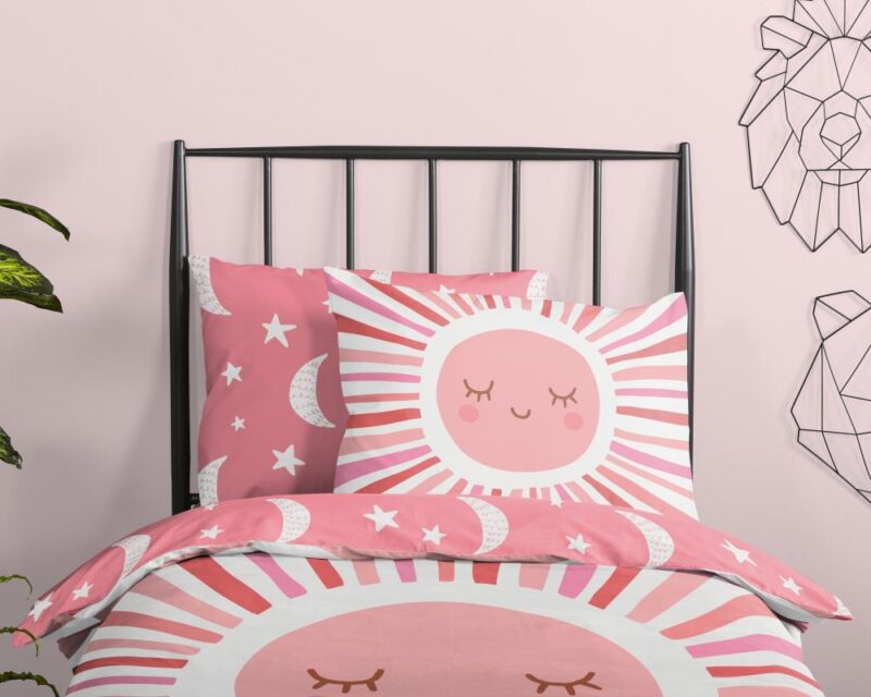Beddengoed Sunny 140 x 200 cm van Good Morning, Roze