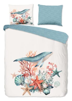 Good Morning dekbedovertrek Ocean - Off-Wit - 200 x 220 cm - 100% katoen