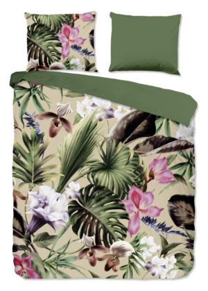 Good Morning dekbedovertrek Irze - Groen - 240 x 220 cm - 100% katoen