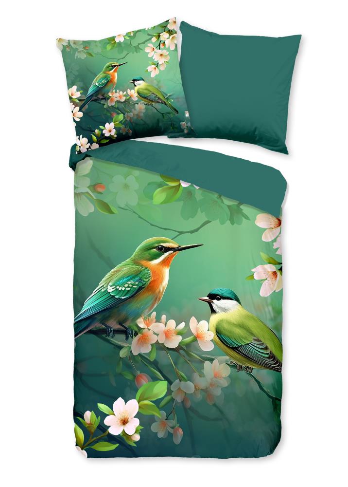 Pure dekbedovertrek Signi - Groen - 135 x 200 cm - 100% Polyester