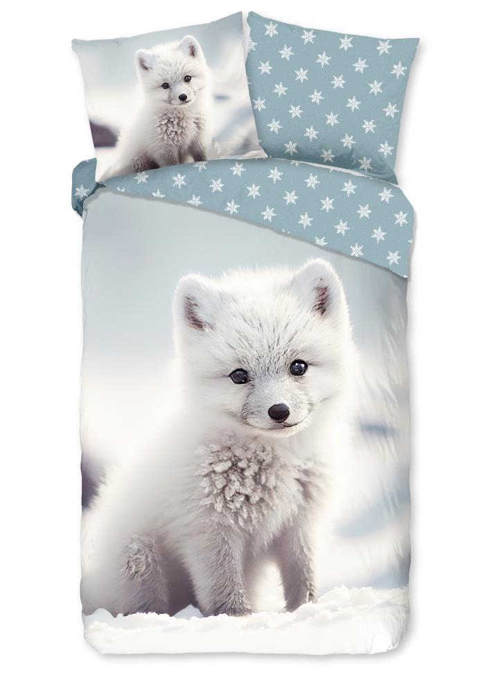 Good Morning dekbedovertrek Toss - Wit - 140 x 220 cm - 100% katoen