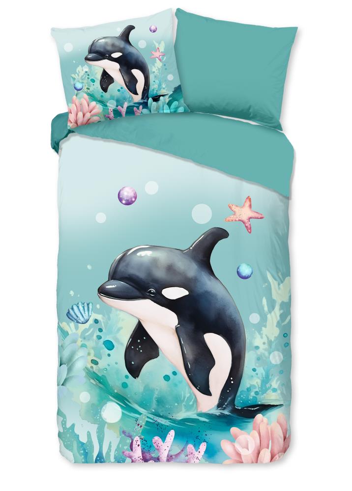 Pure dekbedovertrek Splash - Groen - 140 x 220 cm - 100% Polyester