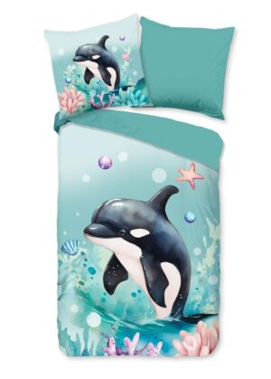 Pure dekbedovertrek Splash - Groen - 135 x 200 cm - 100% Polyester