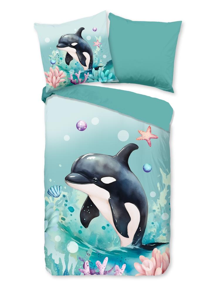 Pure dekbedovertrek Splash - Groen - 135 x 200 cm - 100% Polyester