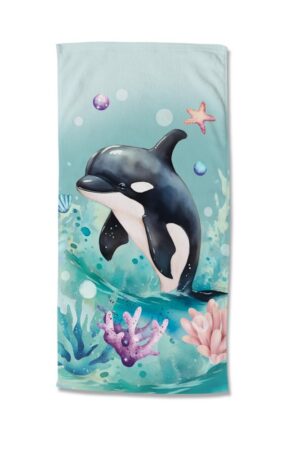 Good Morning strandlaken Splash - Groen - 75 x 150 cm - 100% Polyester