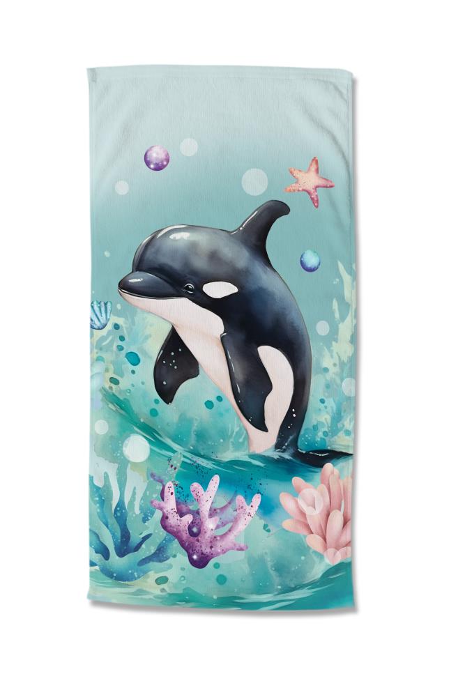 Good Morning strandlaken Splash - Groen - 75 x 150 cm - 100% Polyester
