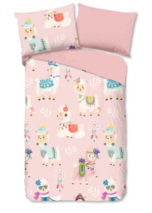 Good Morning dekbedovertrek Ladida - Roze - 140 x 200 cm - 100% katoen