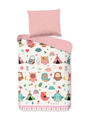 Good Morning dekbedovertrek Wise - Multicolor - 100 x 135 cm - 100% katoen