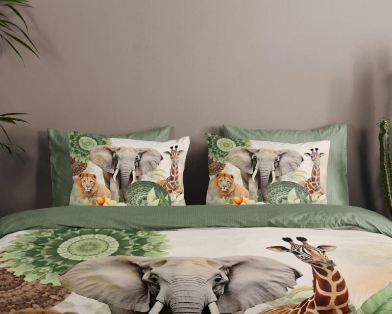 Beddengoed Sagadar 155 x 220 cm van HIP, Groen