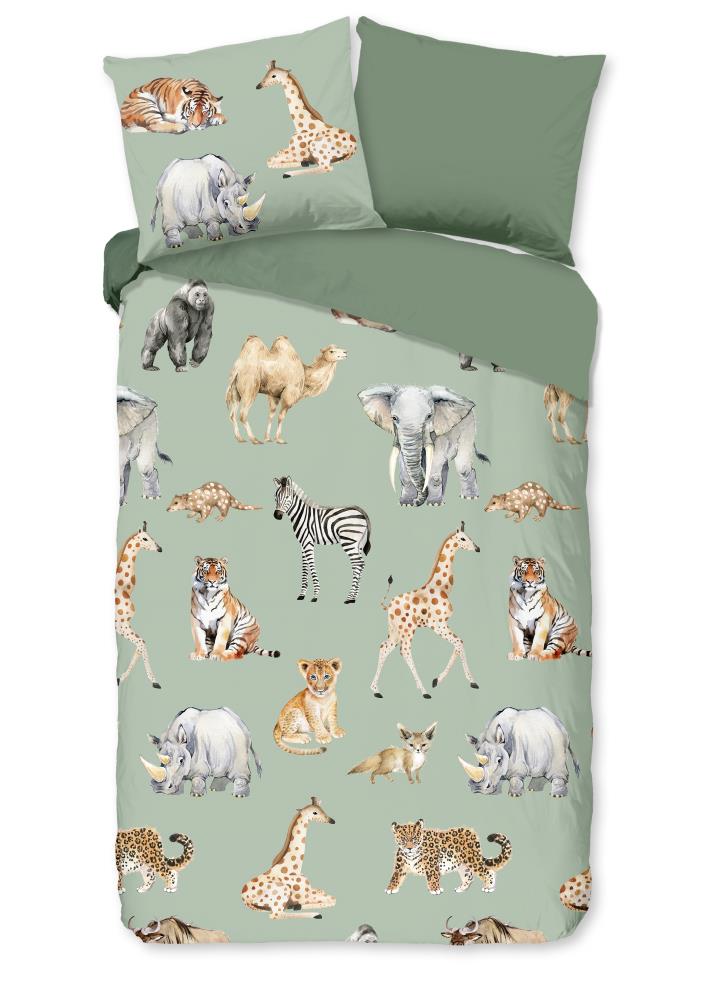 Safari overtrek van Pure, 135 x 200 cm, kussensloop 80 x 80 cm