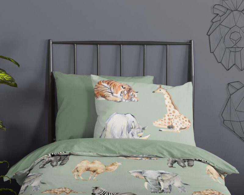 Beddengoed Safari 135 x 200 cm van Pure, Groen