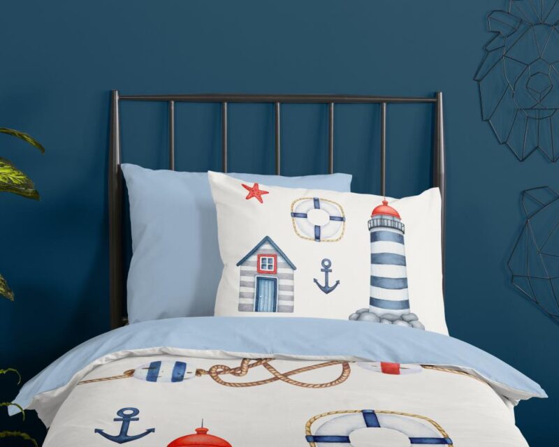 Beddengoed Maritime 140 x 220 cm van Pure, Blauw