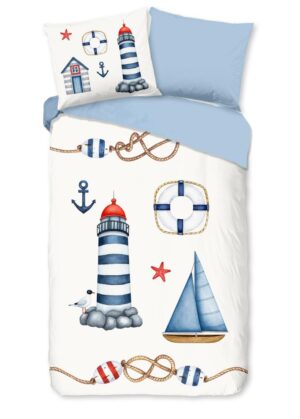 Pure dekbedovertrek Maritime - Blauw - 140 x 220 cm - 100% Polyester