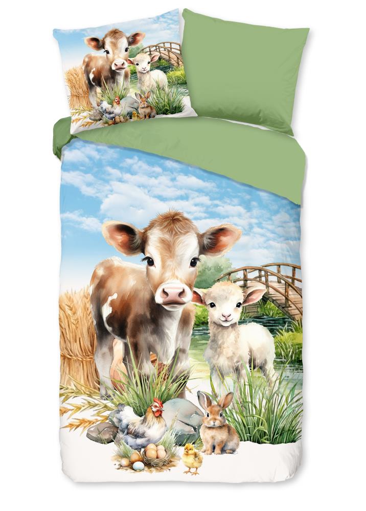 Pure dekbedovertrek Farm - Multicolor - 140 x 220 cm - 100% Polyester