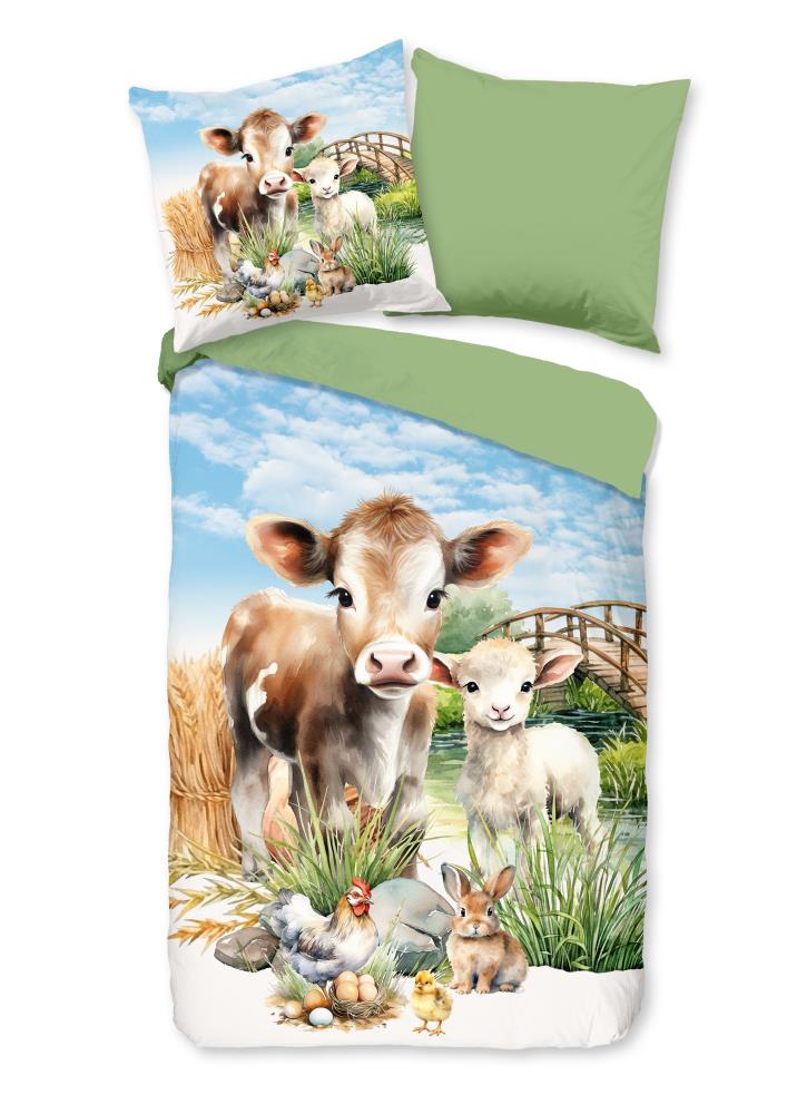 Pure dekbedovertrek Farm - Multicolor - 135 x 200 cm - 100% Polyester