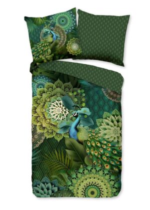 HIP dekbedovertrek Agatha - Groen - 200 x 200 cm - 100% katoen