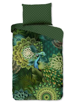 HIP dekbedovertrek Agatha - Groen - 140 x 200 cm - 100% katoen