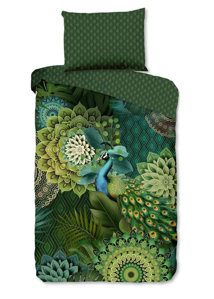 HIP dekbedovertrek Agatha - Groen - 140 x 200 cm - 100% katoen