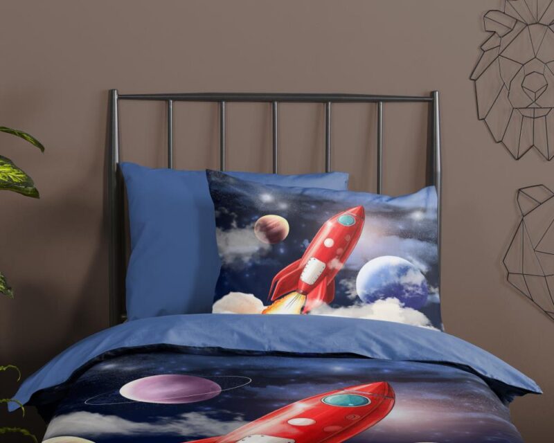 Beddengoed Rocket 140 x 220 cm van Pure, Blauw