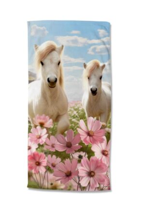 Good Morning strandlaken Philou - Roze - 75 x 150 cm - 100% Polyester