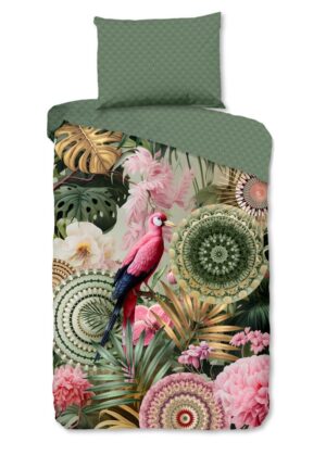 HIP dekbedovertrek Palay - Groen - 140 x 200 cm - 100% katoen