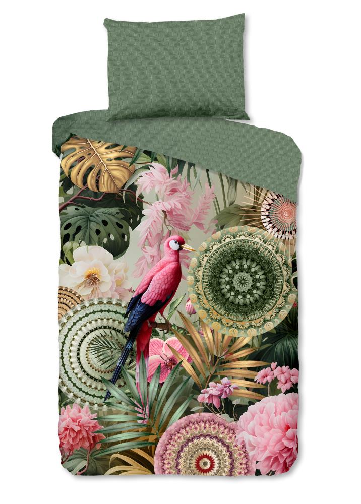 HIP dekbedovertrek Palay - Groen - 140 x 200 cm - 100% katoen
