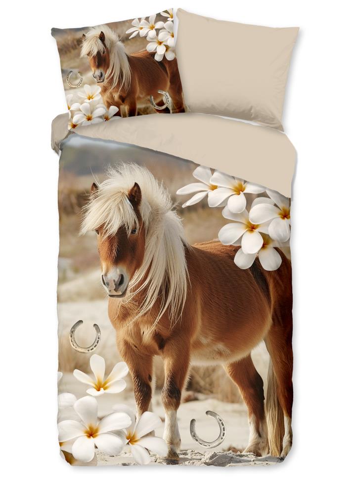 Pure dekbedovertrek Fabi - Bruin - 140 x 220 cm - 100% Polyester