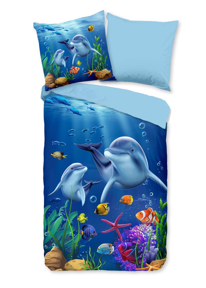 Pure dekbedovertrek Mare - Blauw - 135 x 200 cm - 100% Polyester