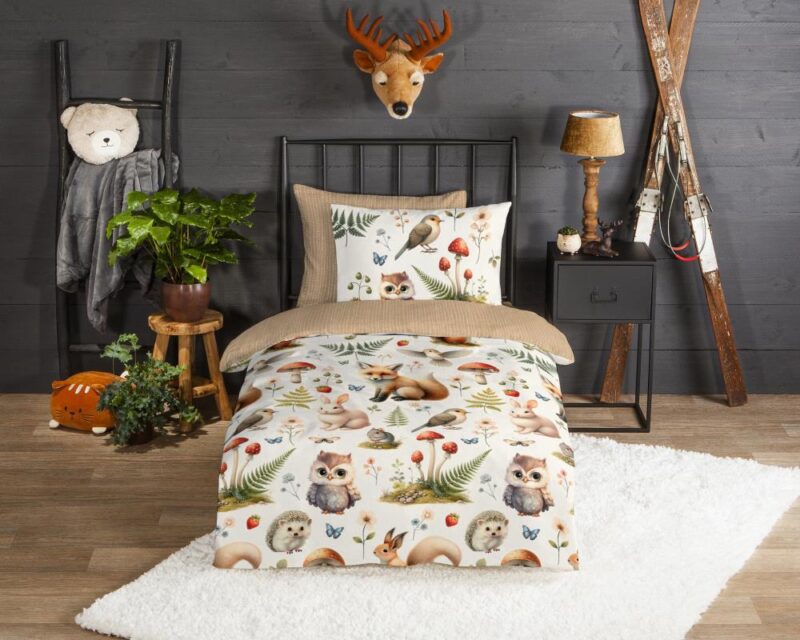 100% katoen dekbedset Moss van Good Morning in 100 x 135 cm