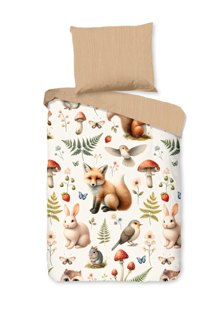 Good Morning dekbedovertrek Moss - Multicolor - 120 x 150 cm - 100% katoen